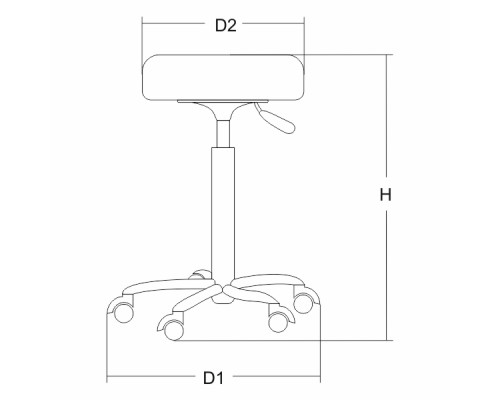 Стул мастера педикюра Чемп 140 ( средний)